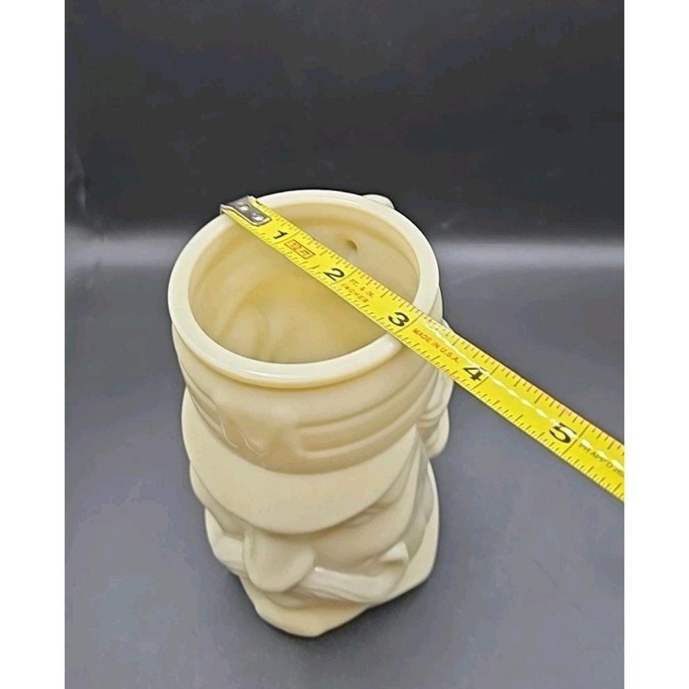 Vintage 80's Avon Face Mug "Casey at the Bat" White Milk Glass/Custard Glass - Picture 7 of 7